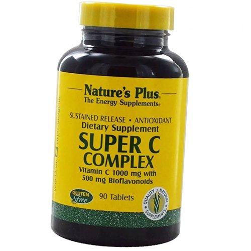 

Витамин С с Биофлавоноидами, Super C Complex Sustained Release, Nature's Plus 90таб (36375164)