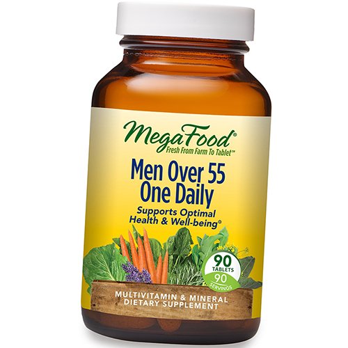

Комплекс витаминов для мужчин после 55 лет, Men Over 55 One Daily, Mega Food 90таб (36343032)
