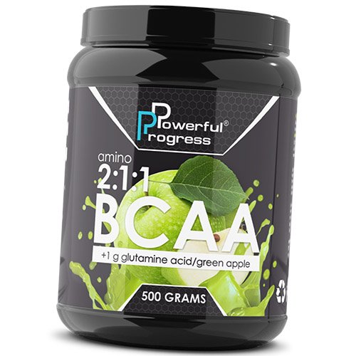 

ВСАА с Глютамином, Amino BCAA 2:1:1, Powerful Progress 500г Зеленое яблоко (28401001)