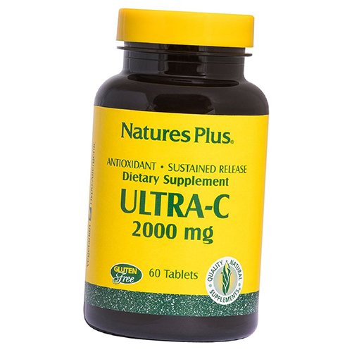 

Витамин С с замедленным высвобождением, Ultra-C 2000, Nature's Plus 60таб (36375152)