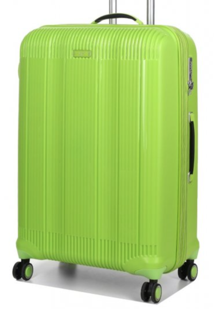 

Средний полипропиленовый чемодан Airtex 637 на 4 колесах салатовый
