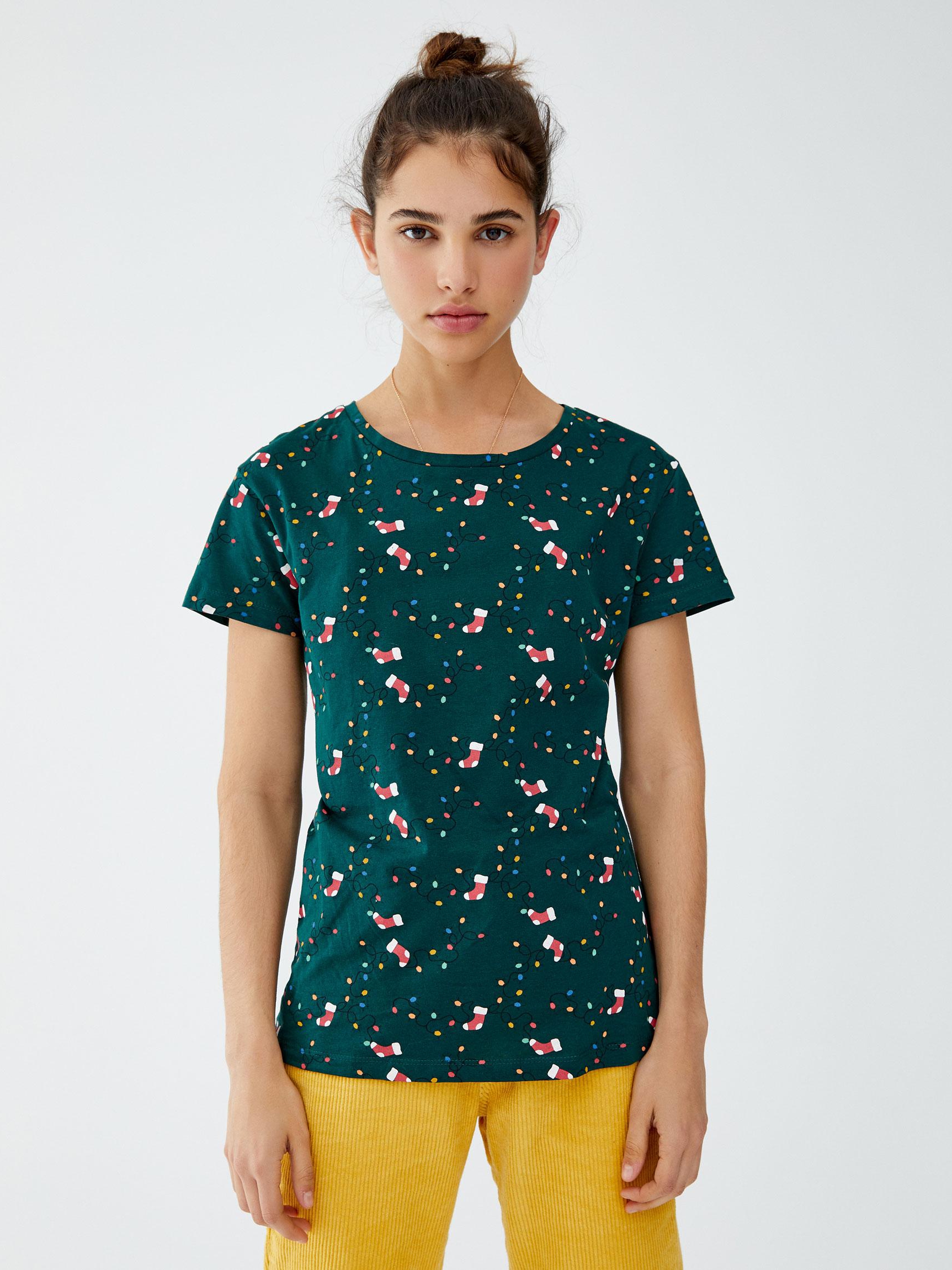 

Футболка Pull & Bear 9245367500-AANP XS Зеленая