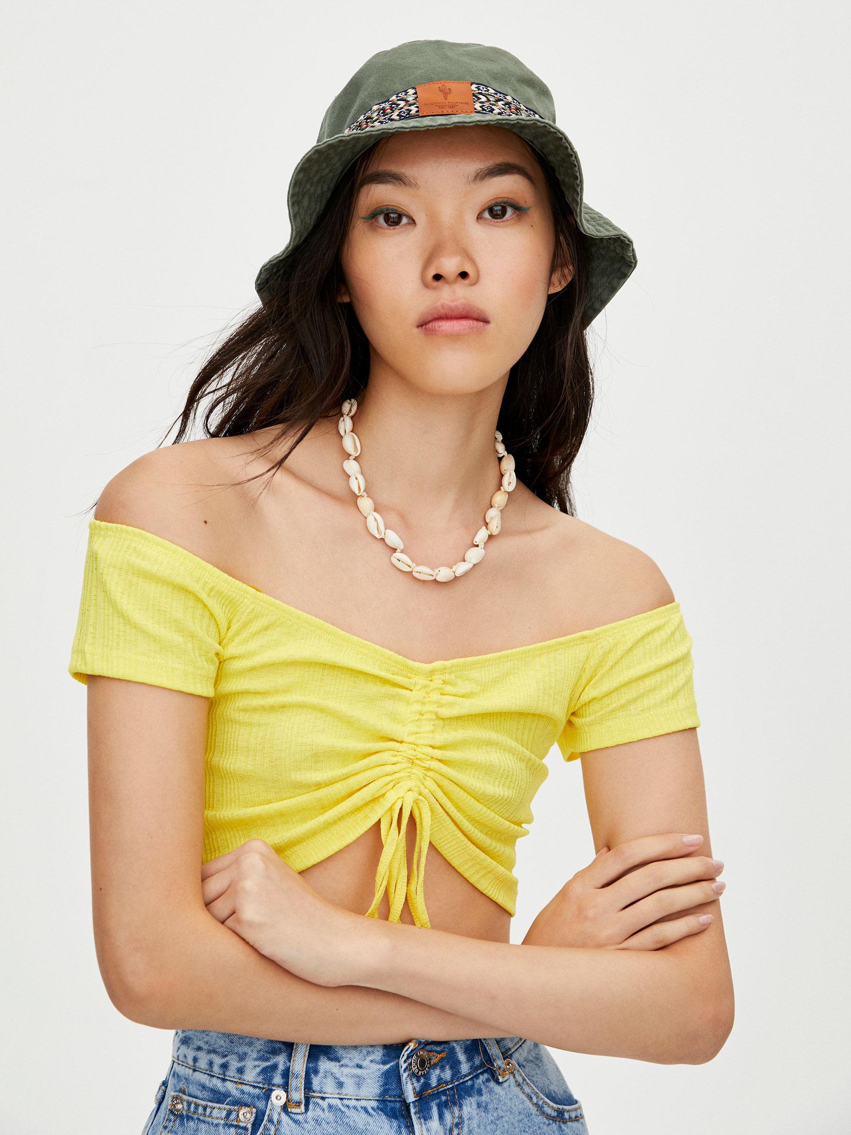 

Топ Pull & Bear 9239336300-ACUU L Желтый
