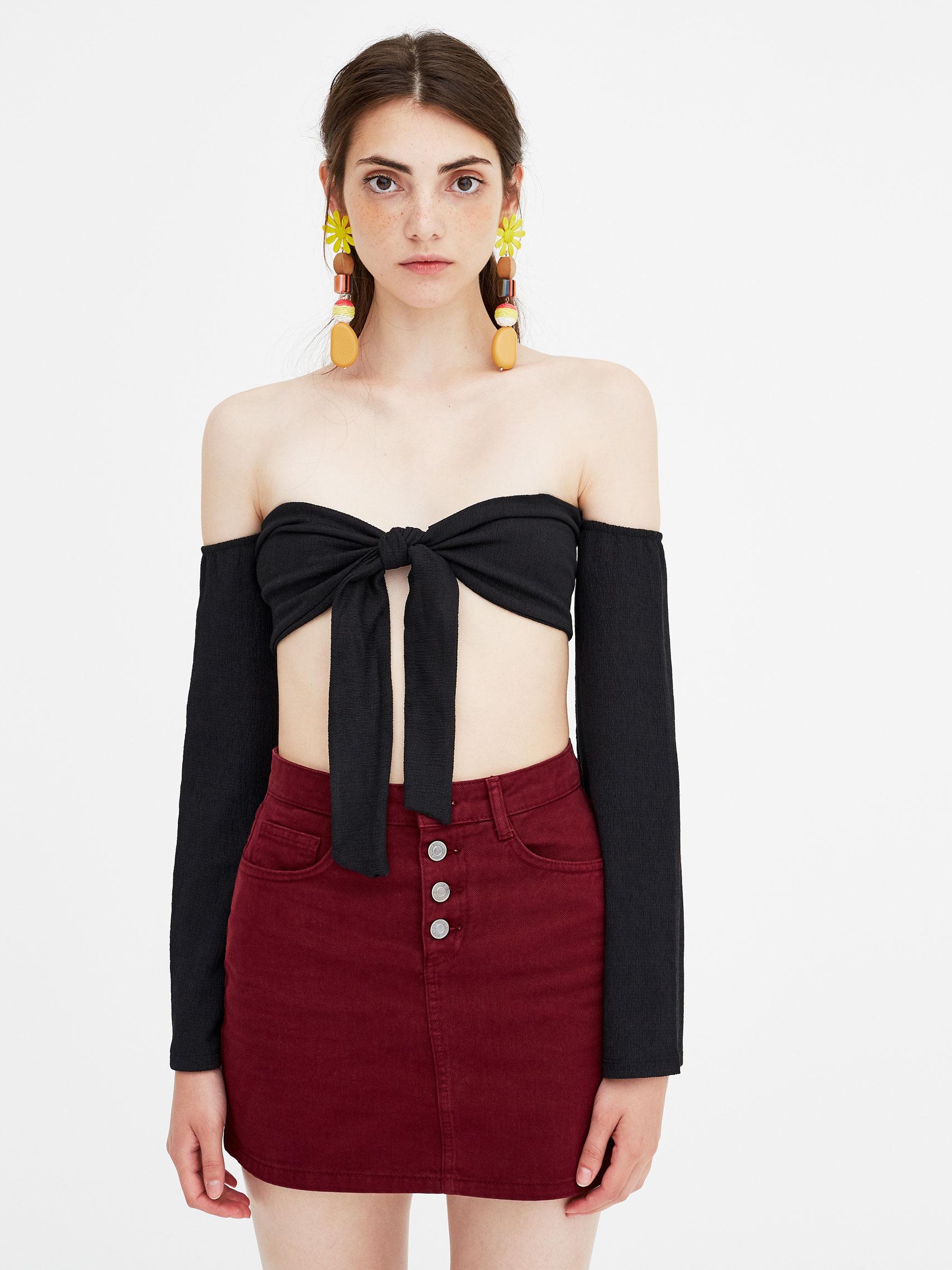 

Топ Pull & Bear 9238375800-AAAD M Черный