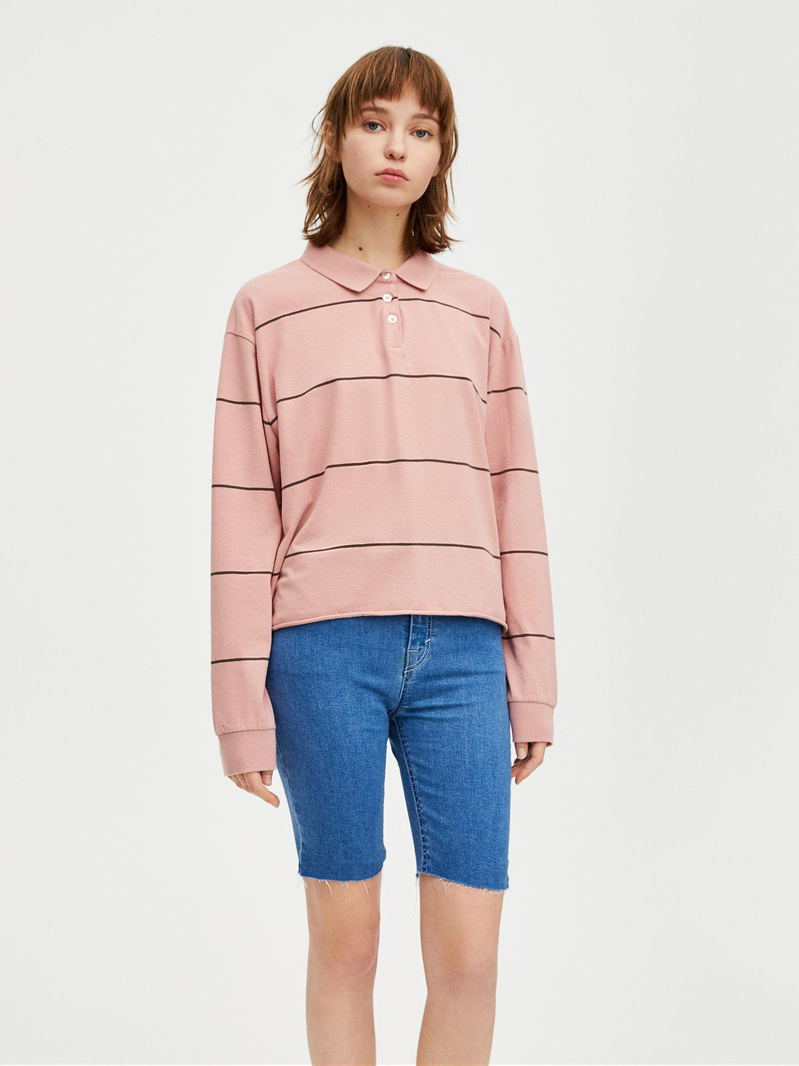 

Поло Pull & Bear 9238373645-ADPN XS Бледно-розовое