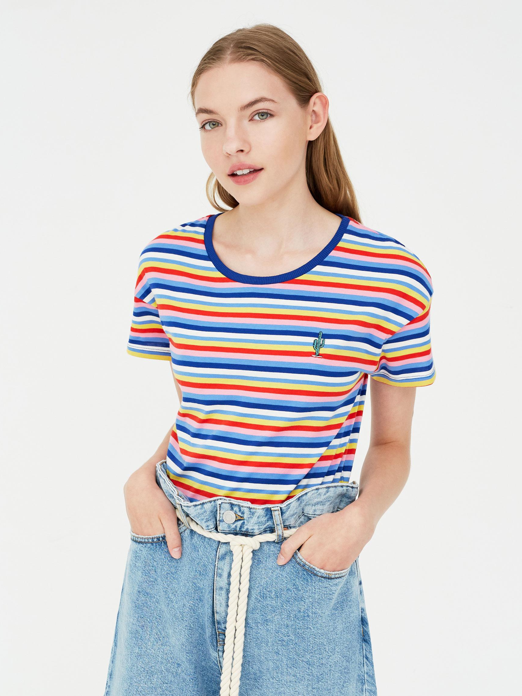 

Футболка Pull & Bear 9238316611-AAUB L Разноцветная
