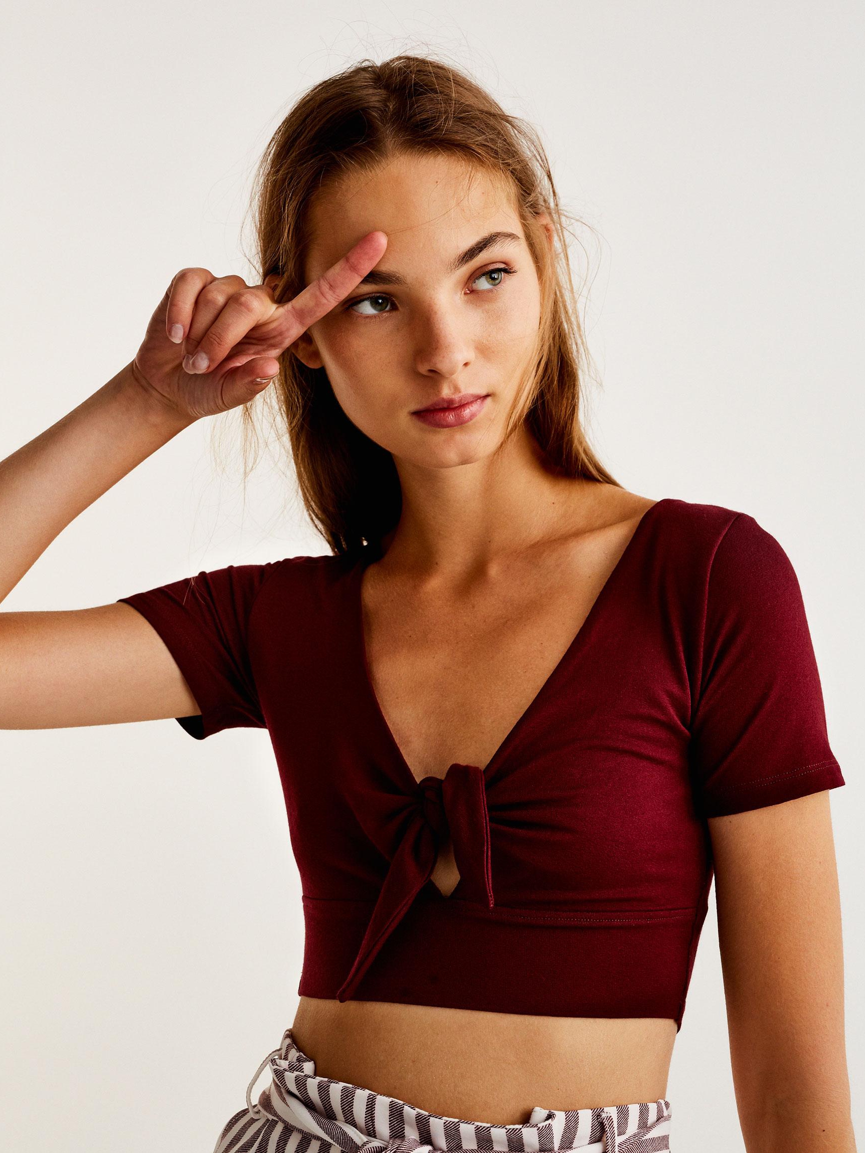 

Топ Pull & Bear 9234334684-ACUK L Бордовый
