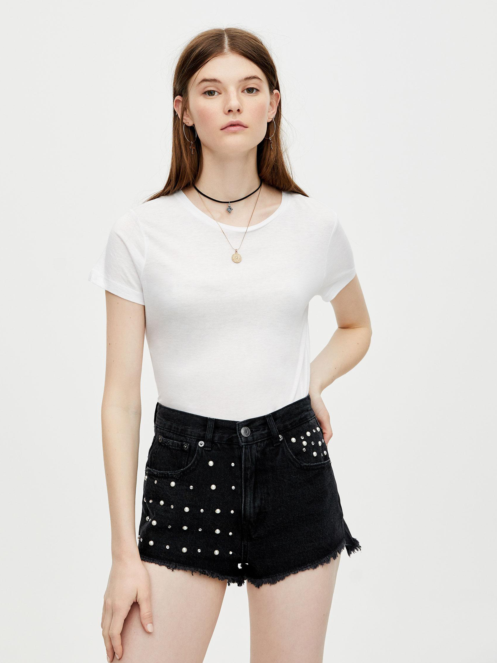 

Футболка Pull & Bear 9233370250-ACTS L Белая