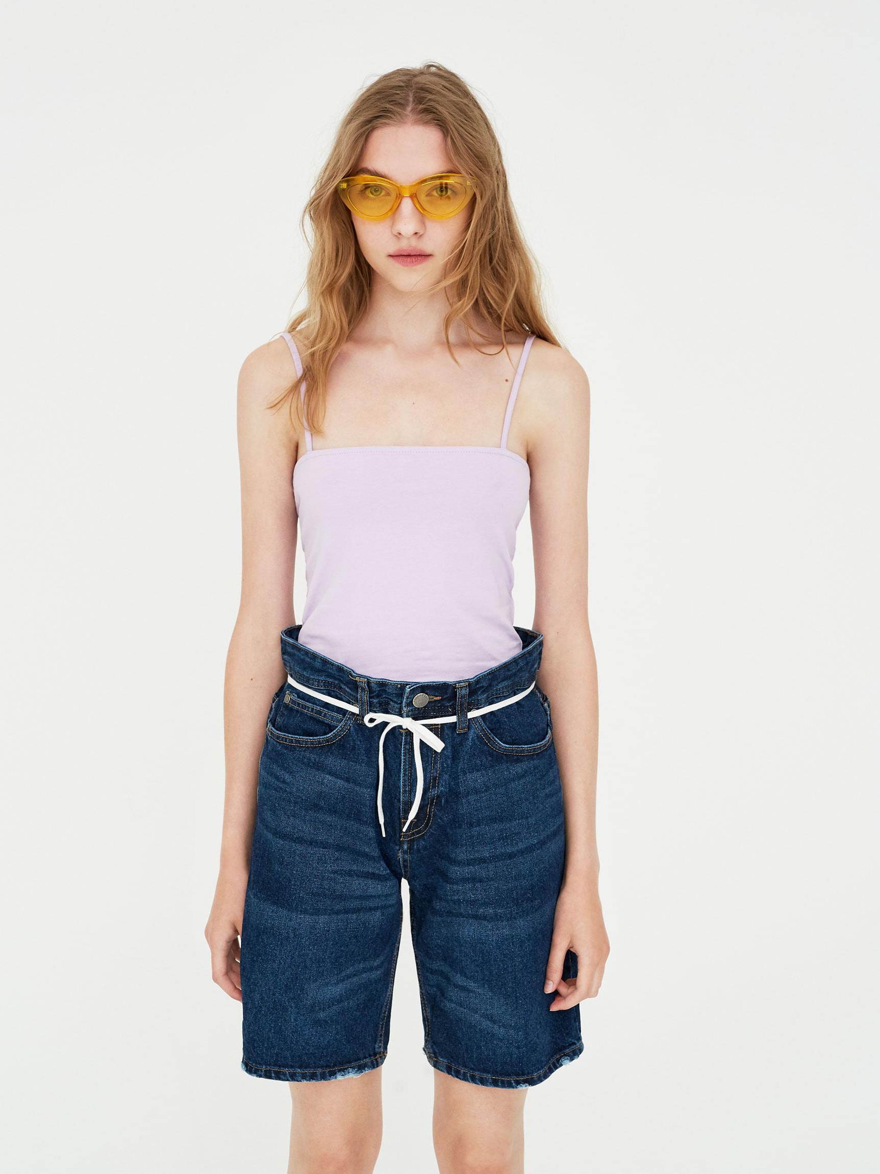

Топ Pull & Bear 9231355612-ACWY XS Сиреневый