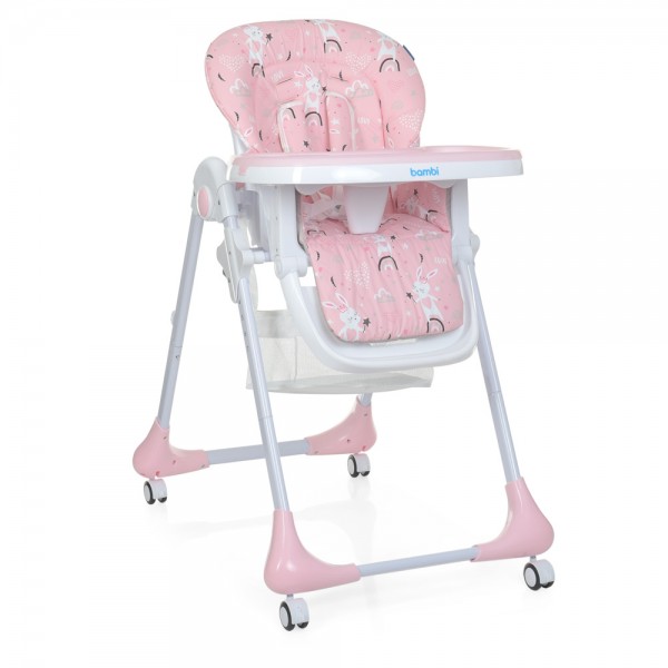 

Стульчик для кормления Bambi M 3233 Rabbit Girl Pink 4 колеса (BAM003562)