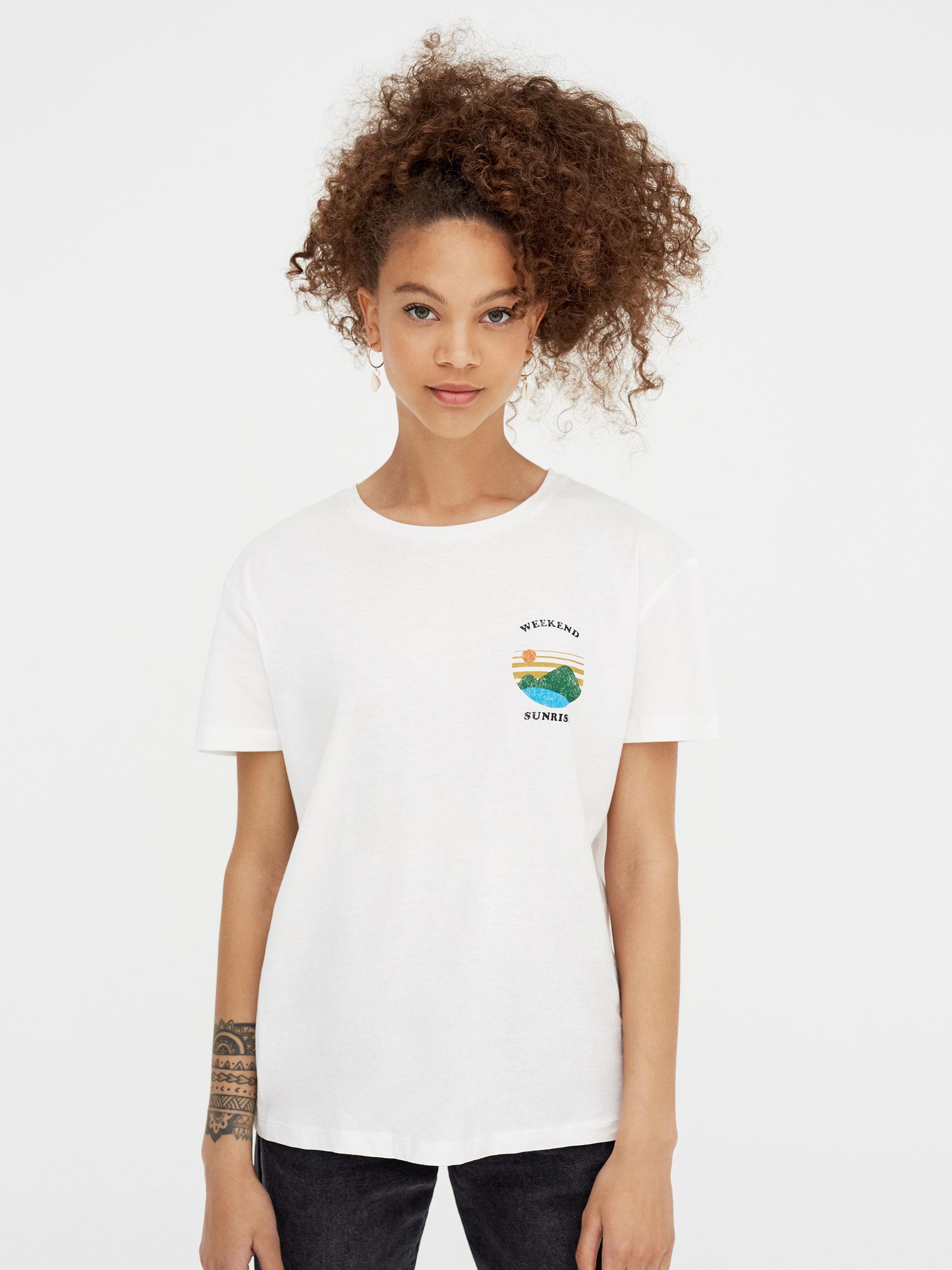 

Футболка Pull & Bear 9231326712-AAPT XL Белая