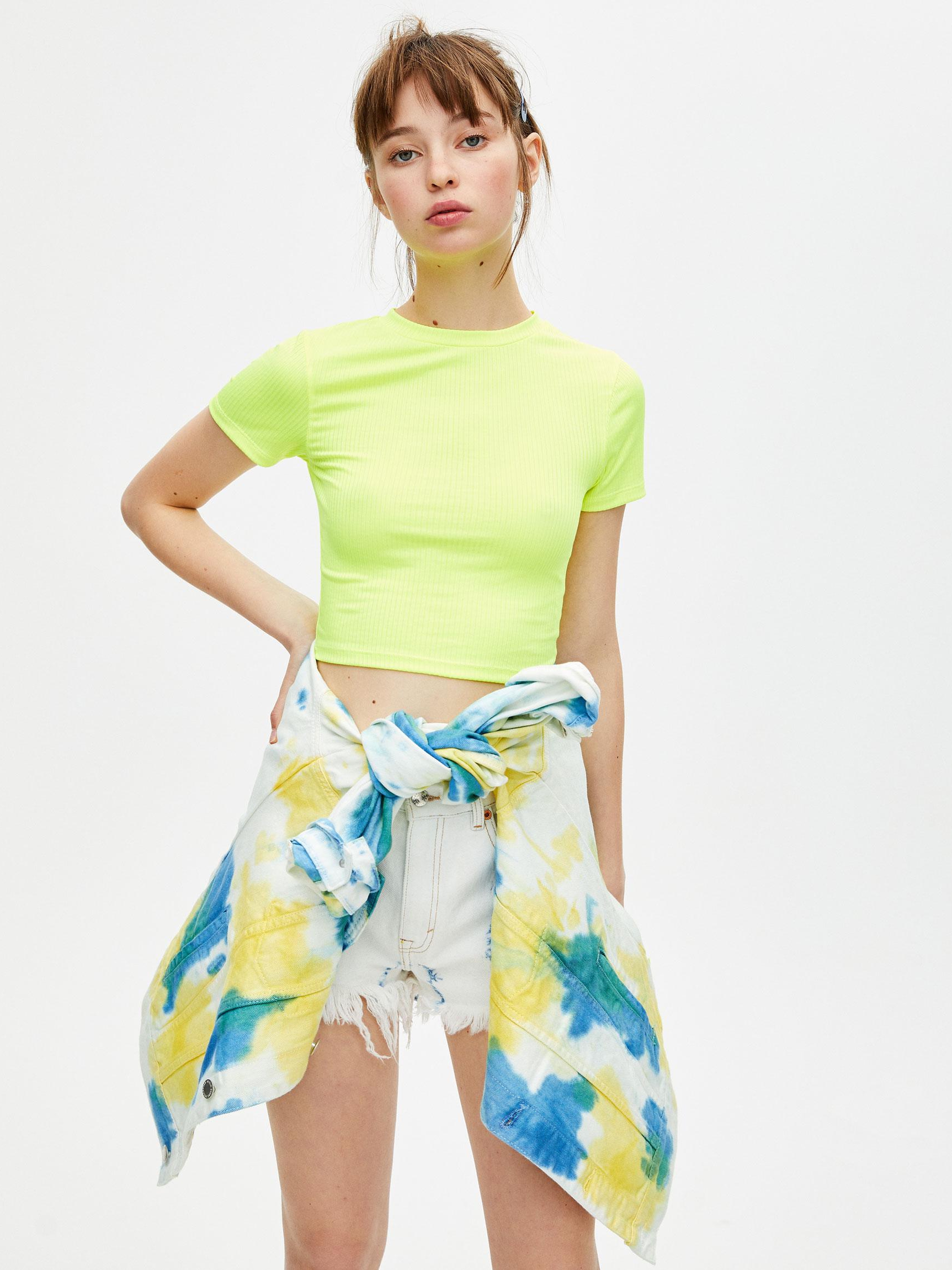 

Футболка Pull & Bear 9230379301-ACWI XS Салатовая