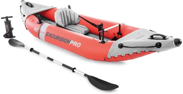

Байдарка одноместная надувная Intex 68303 305 x 91 x 46 см Excursion Pro K1 Kayak Red алюминиевые весла и ручной насос ( int_68303)