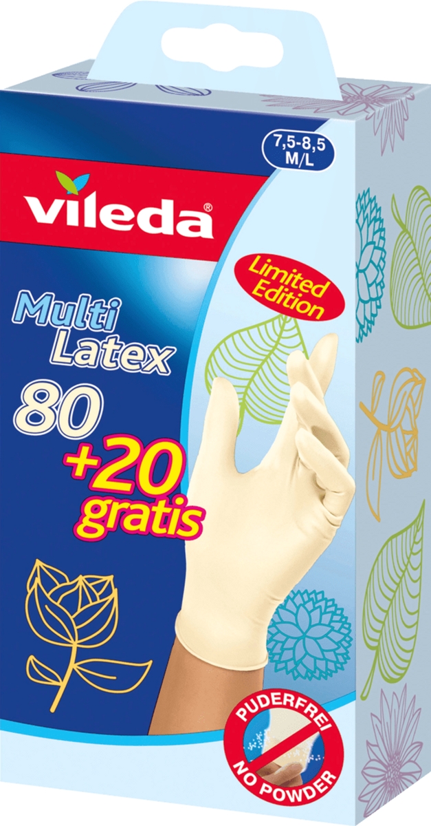 

Перчатки Vileda Glove Multi размер M/L 80+20 шт