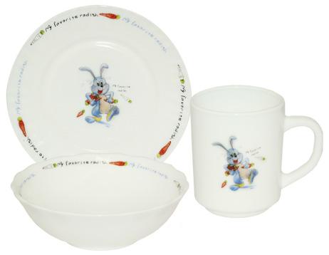 

Набор детской керамической посуды Зайчик Hoz 3 пр. MSN-515-03 (NAT00928)