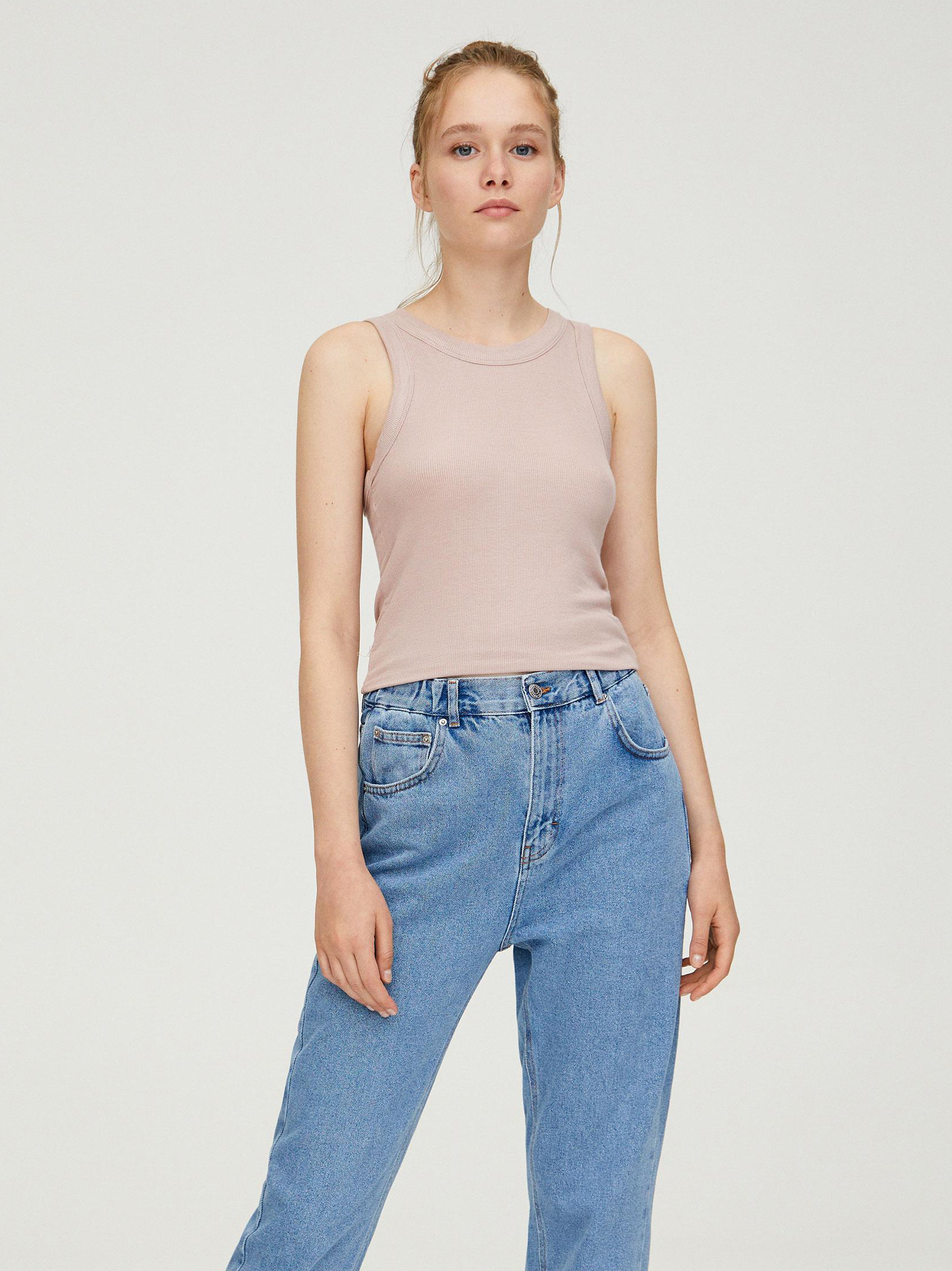 

Майка Pull & Bear 9230209620-ACUH L Бледно-розовая