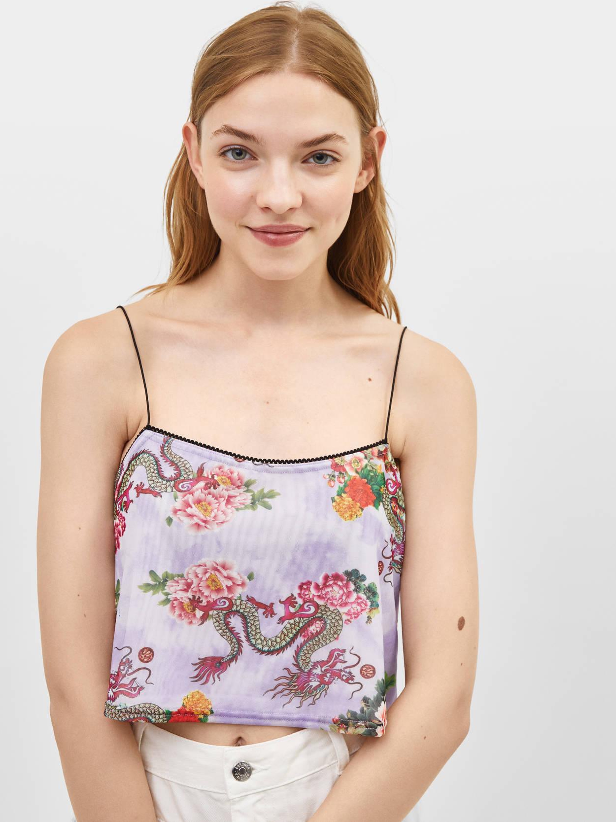 

Топ Bershka 8731058629-ADSS S Сиреневый