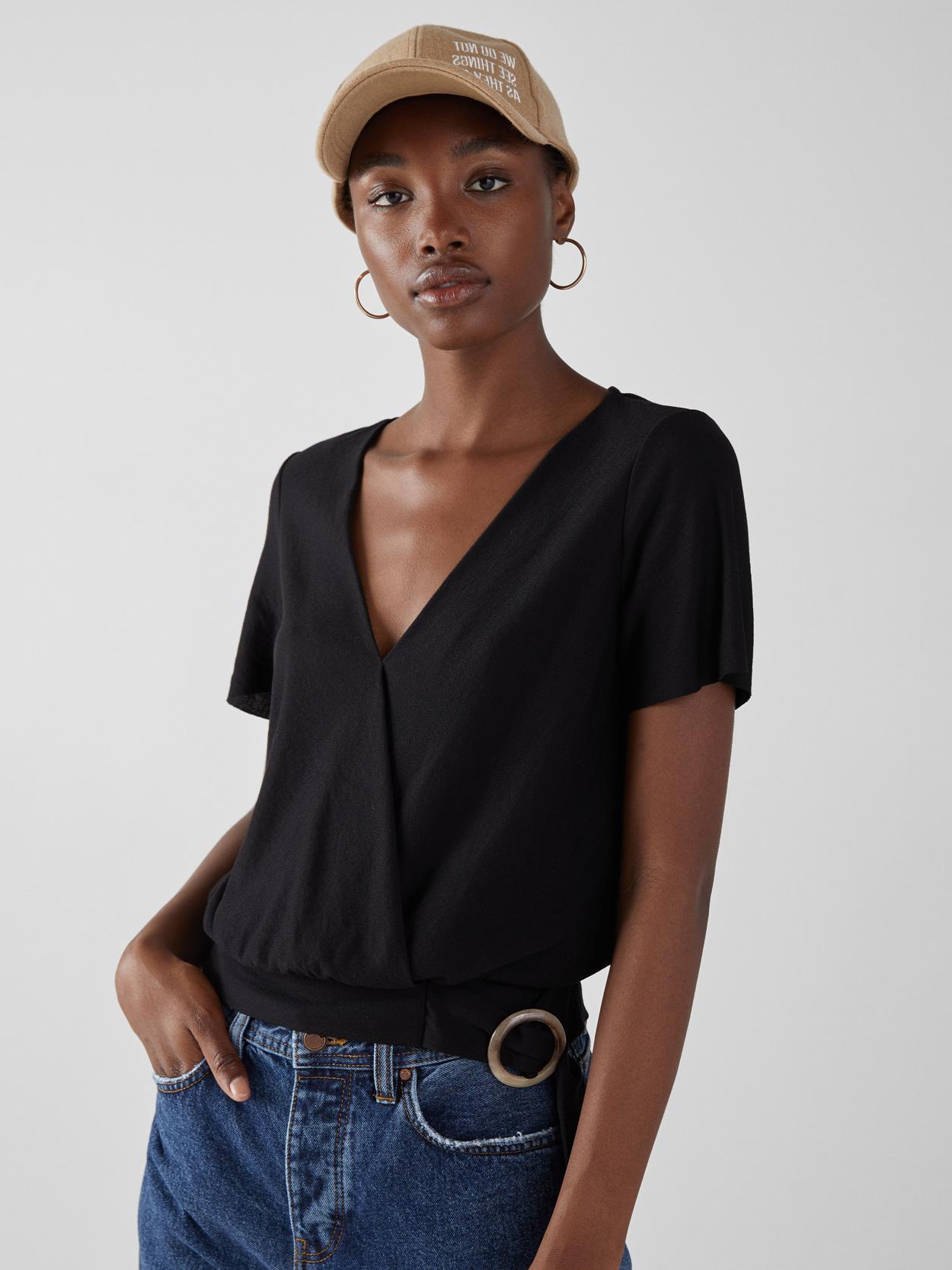 

Топ Bershka 7352187800-AAAD S Черный