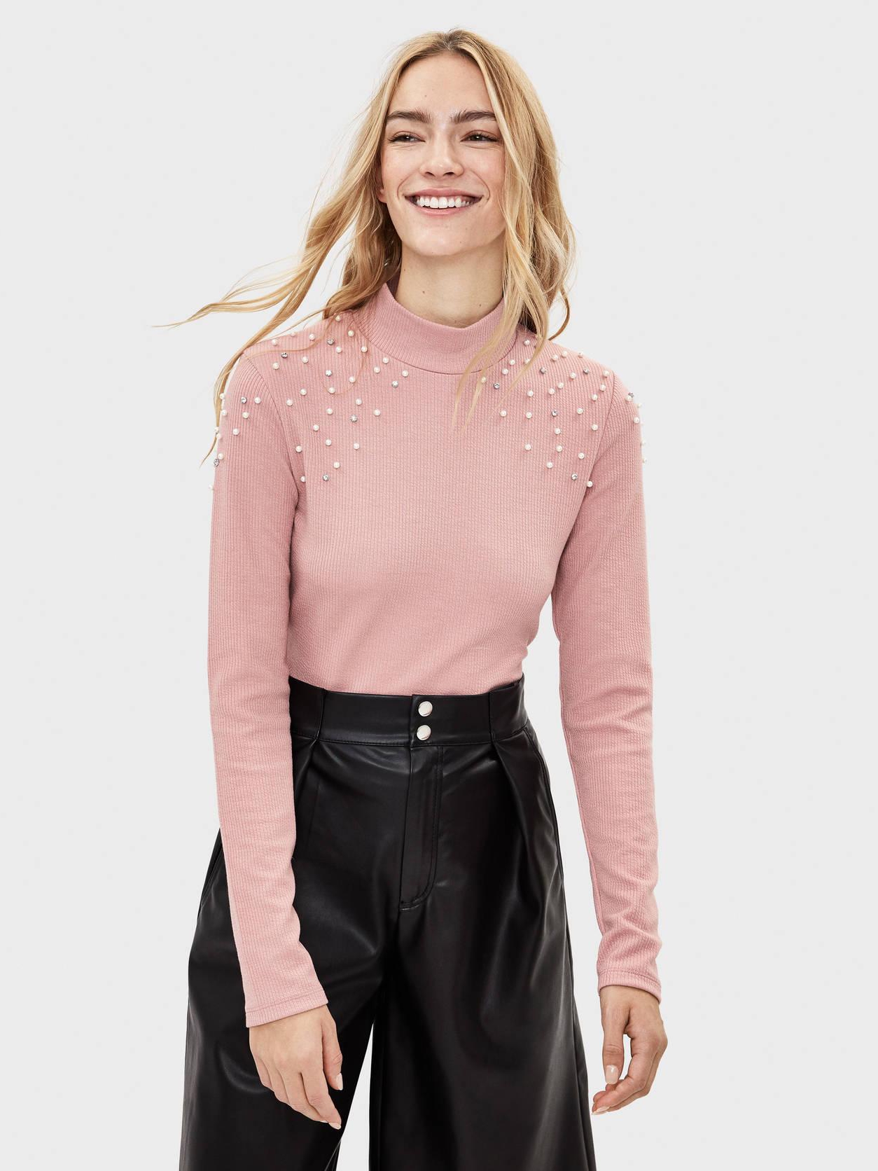 

Гольф Bershka 7223115687-ACUH M Бледно-розовый