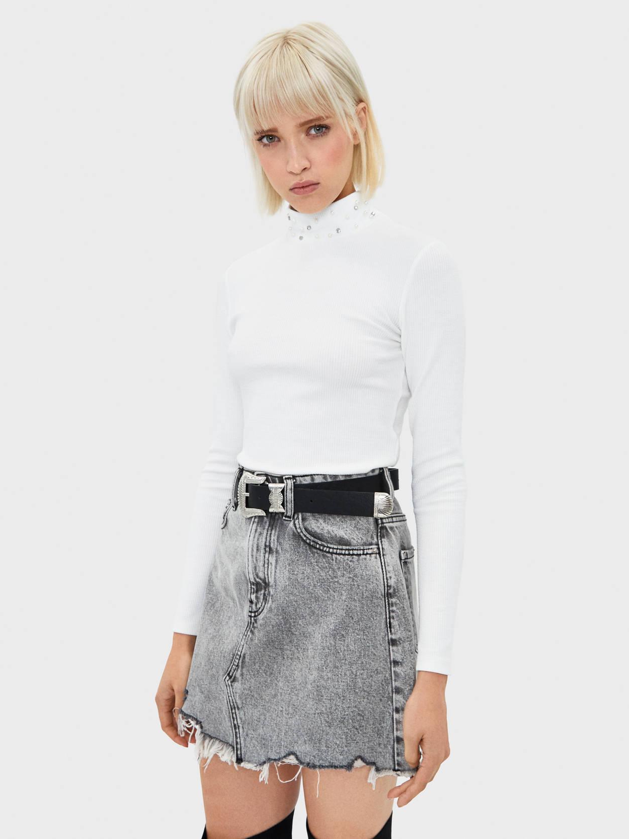 

Гольф Bershka 7223115251-ACTS M Белый