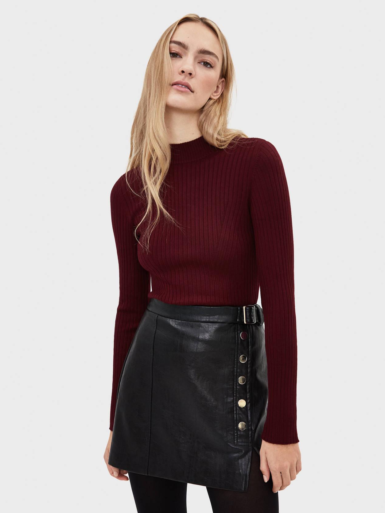 

Гольф Bershka 6847645605-ACUK XS Бордовый