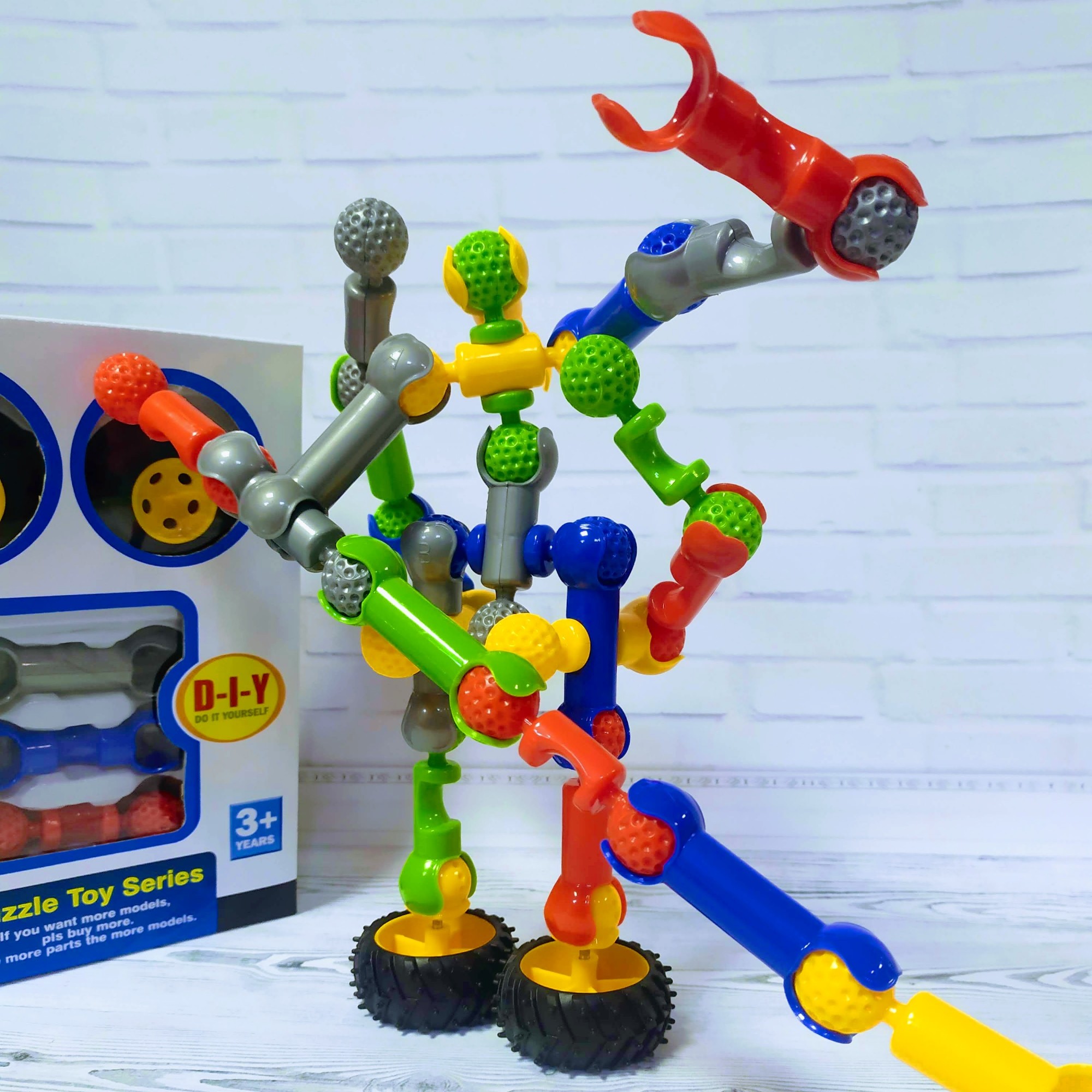 

Конструктор шарнирный Stick building block Super robot 3, 30 деталей (SY9915)