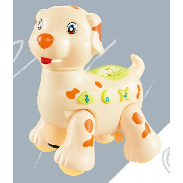 

Игрушка Электронная Музыкальная Лед лампа Мультяшная собачка D Jin Shang Lu бежевая 1211