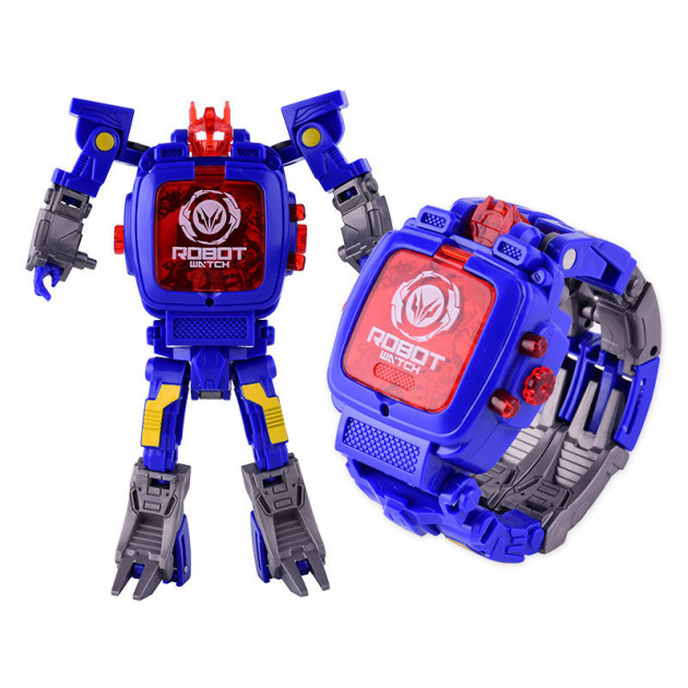 

Детская игрушка Robot Watch часы робот трансформер 2 в 1 Blue 746