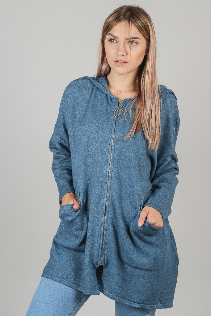 

Кардиган в кэжуал-стиле - синий цвет, L/XL