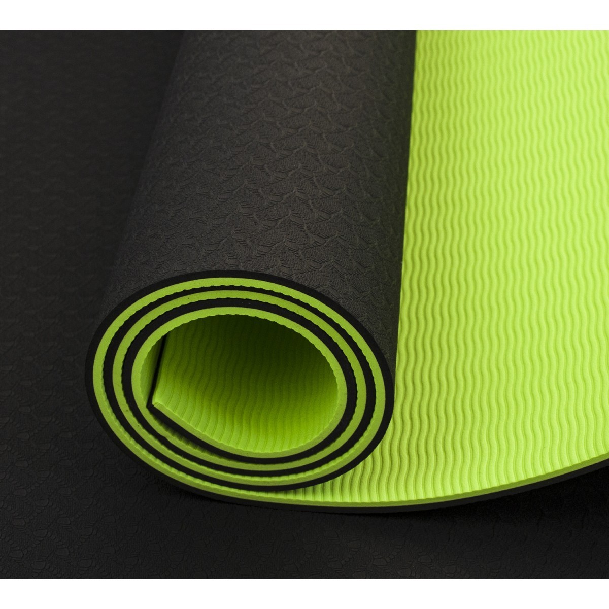 

Коврик (мат) для йоги TPE 6 мм Black/Green