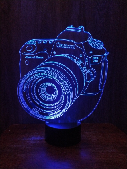 

3D светильник-ночник «Фотоаппарат» CreativeLamps Увеличенная пластина (c пультом ДУ) (1032)