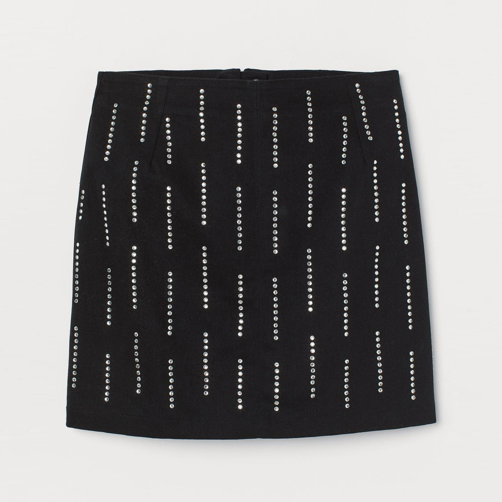 

Юбка H&M 8248321-ABFJ 46 Черная с серебристым