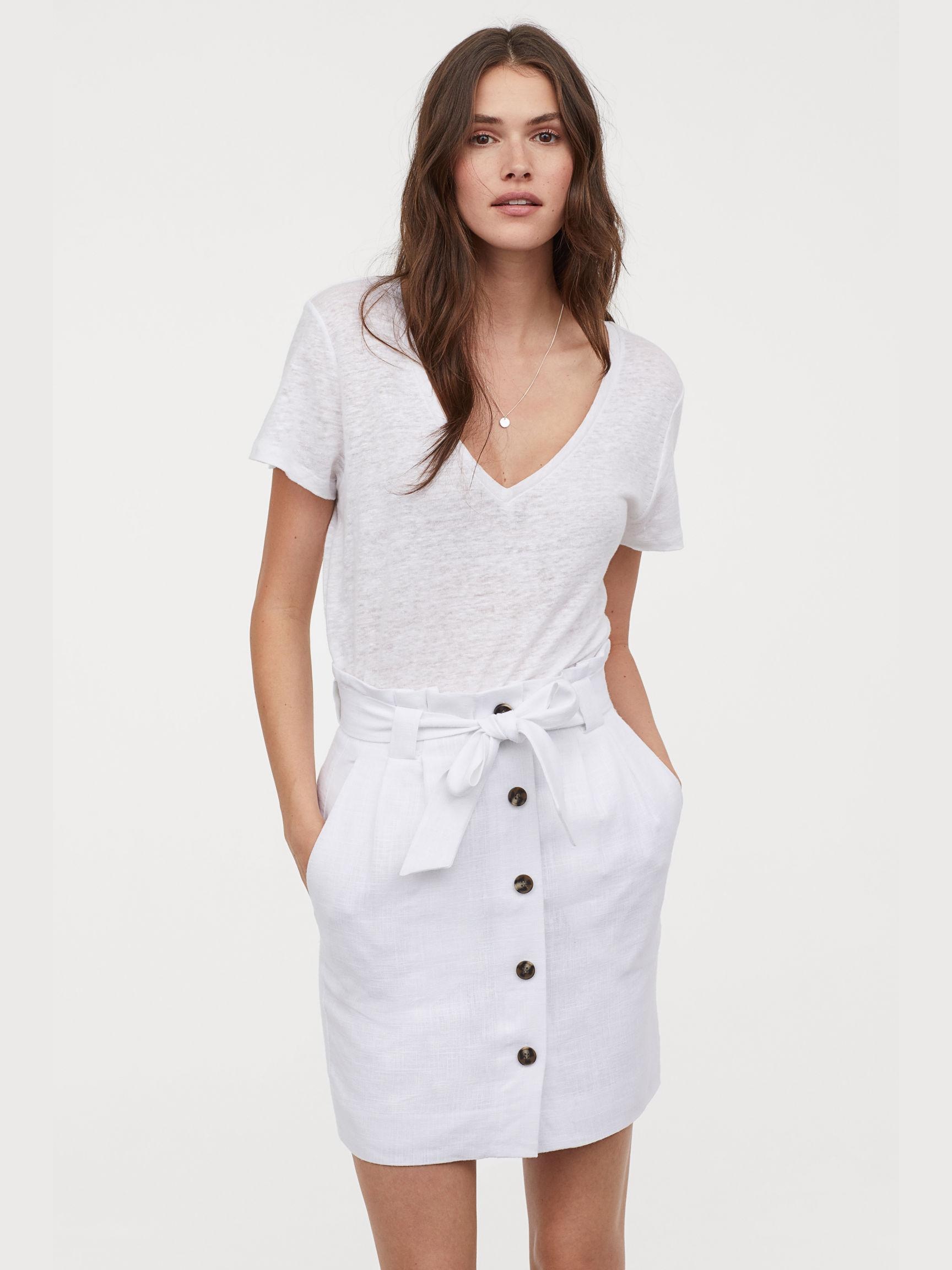 

Юбка H&M 7154749-ACTS 40 Белая