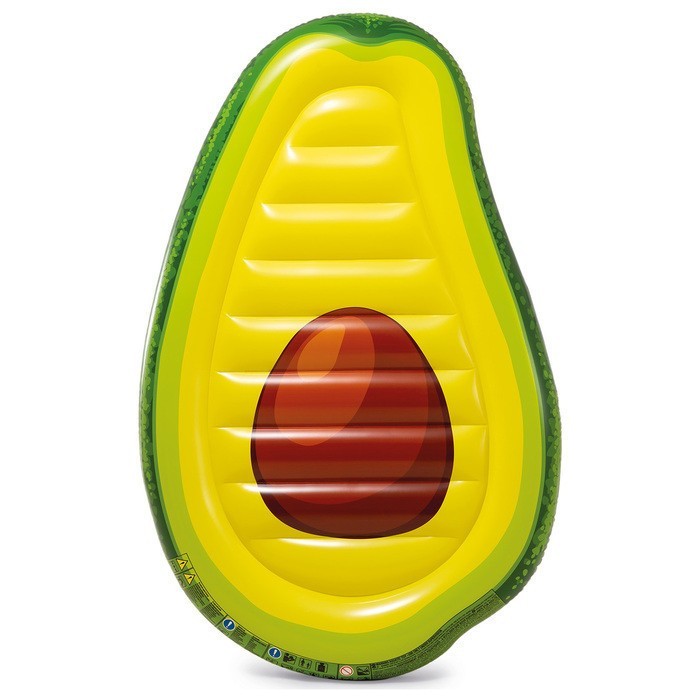 

Пляжный надувной матрас INTEX "Авокадо" 168х104 см для плавания надувной плотик матрас-плот
