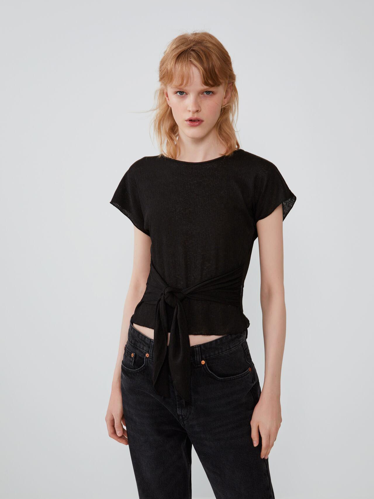 

Блузка Zara 5584903800-AAAD S Черная
