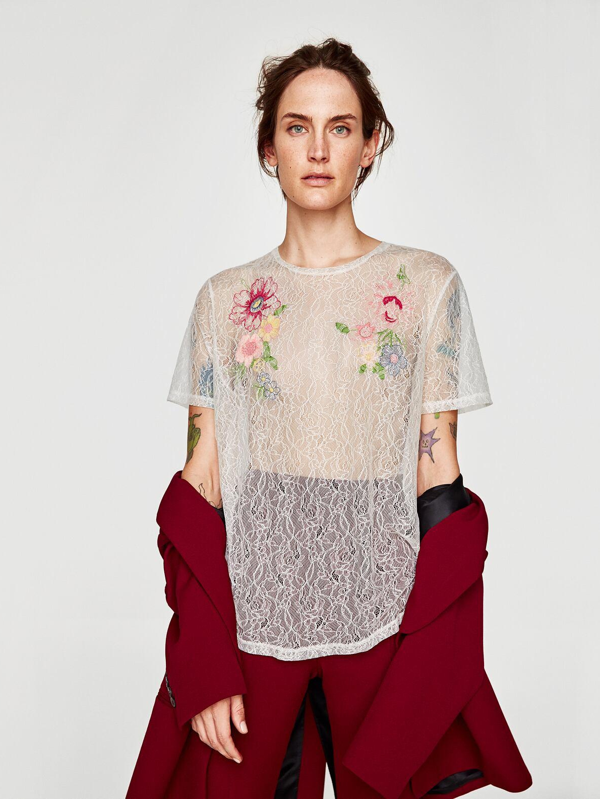 

Блузка Zara 5584204251-AAXY M Белая