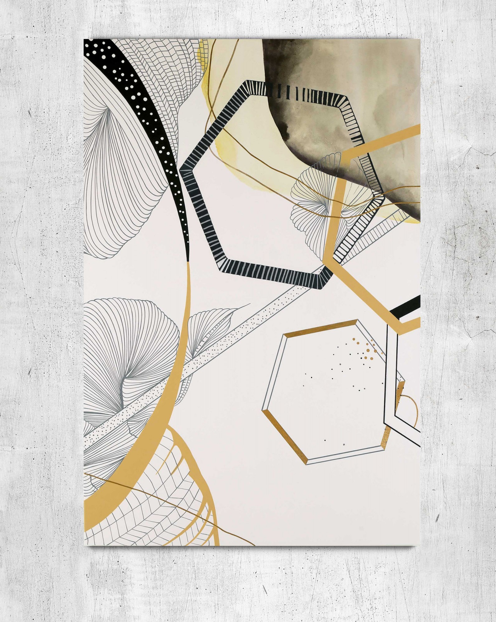 

Картина акриловыми красками на холсте Mati Geometric Ручной работы 60х90 см (AA-149 60-90)