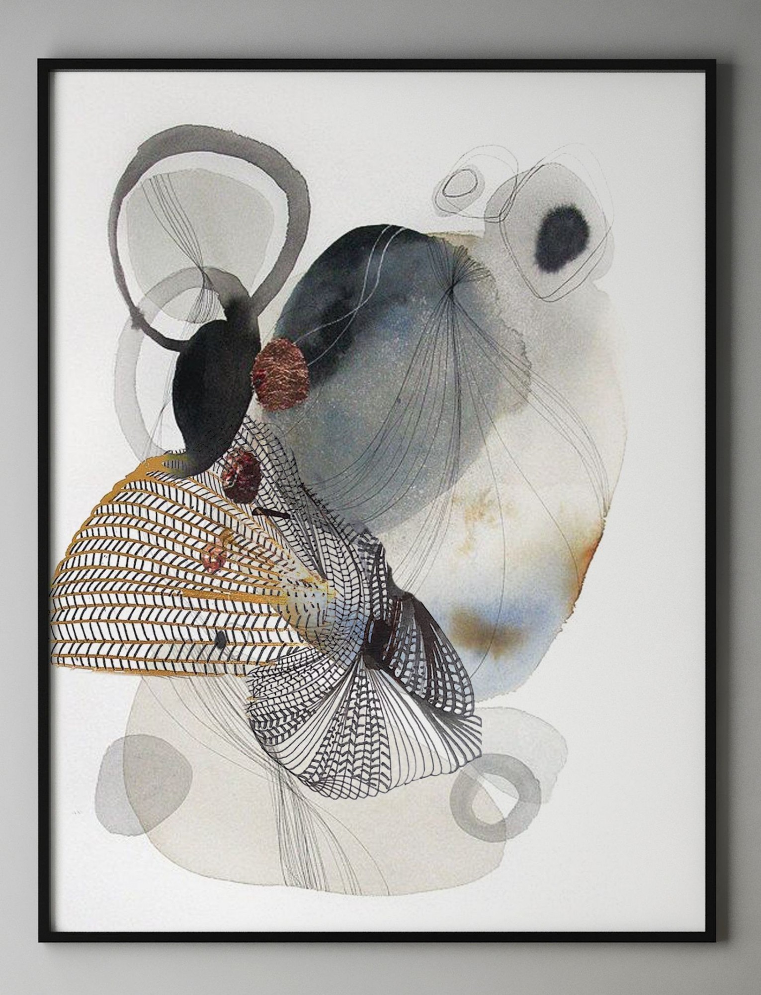 

Картина абстракция акриловыми красками на холсте Mati Dancing forms Ручной работы 60х90см (АA-151 60-90)