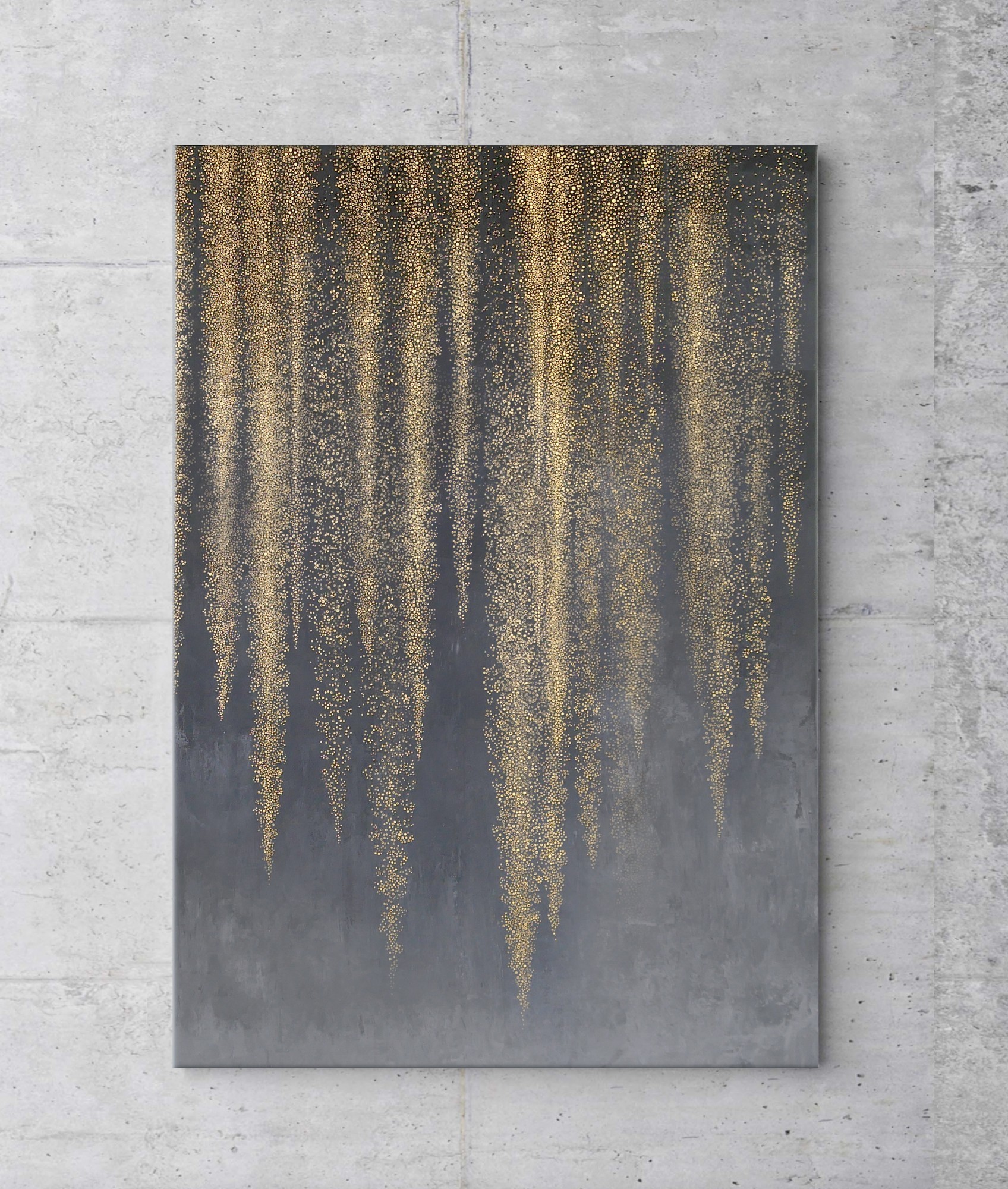 

Картина акриловыми красками на холсте Mati Golden Wisteria Ручной работы 80х120 см (АА-161-Р 80-120)