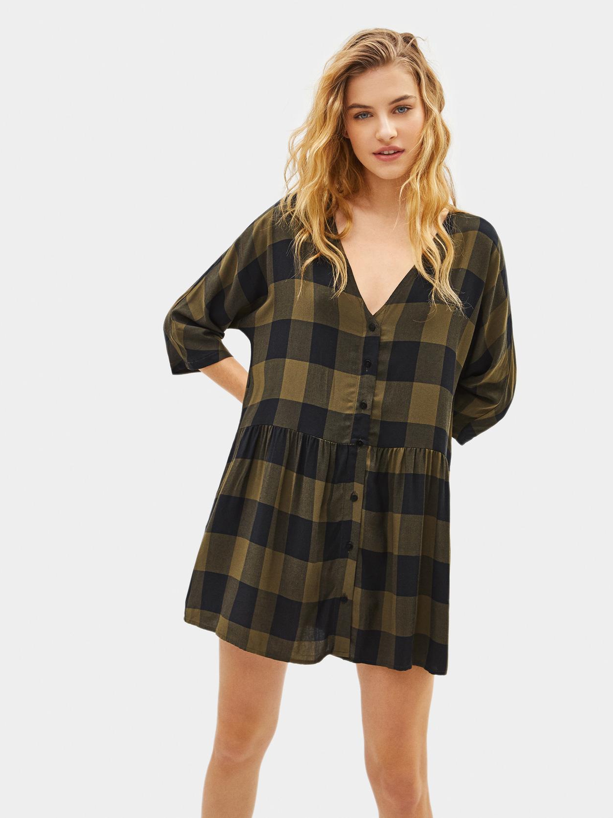 

Платье Bershka 5507513505-ADNX XS Хаки