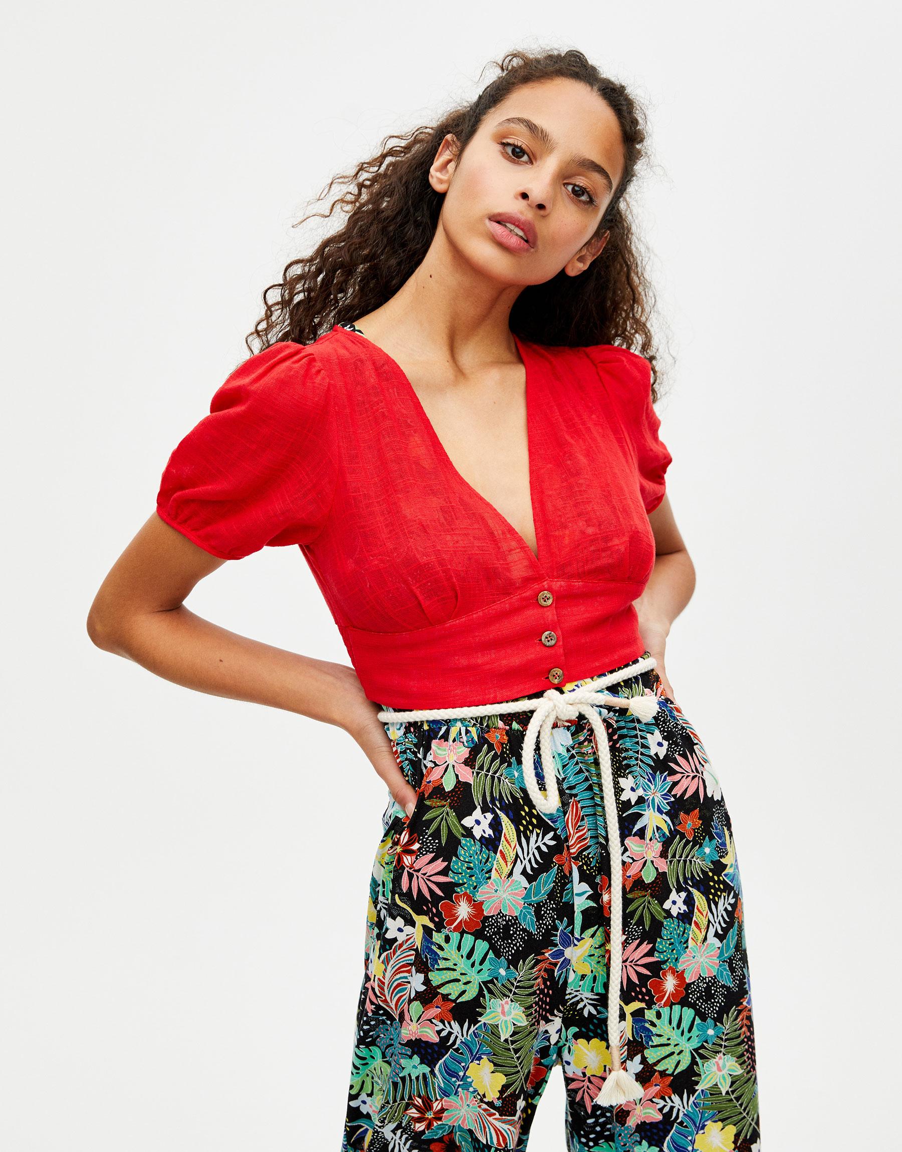 

Топ Pull & Bear 5473308600-ACVF S Красный