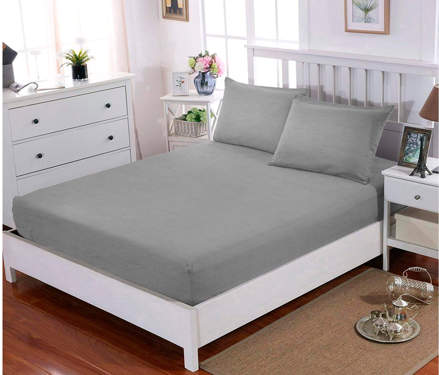 

Простынь U-tek Cotton Melange Grey 160х190 + Наволочка 50х70 2 шт