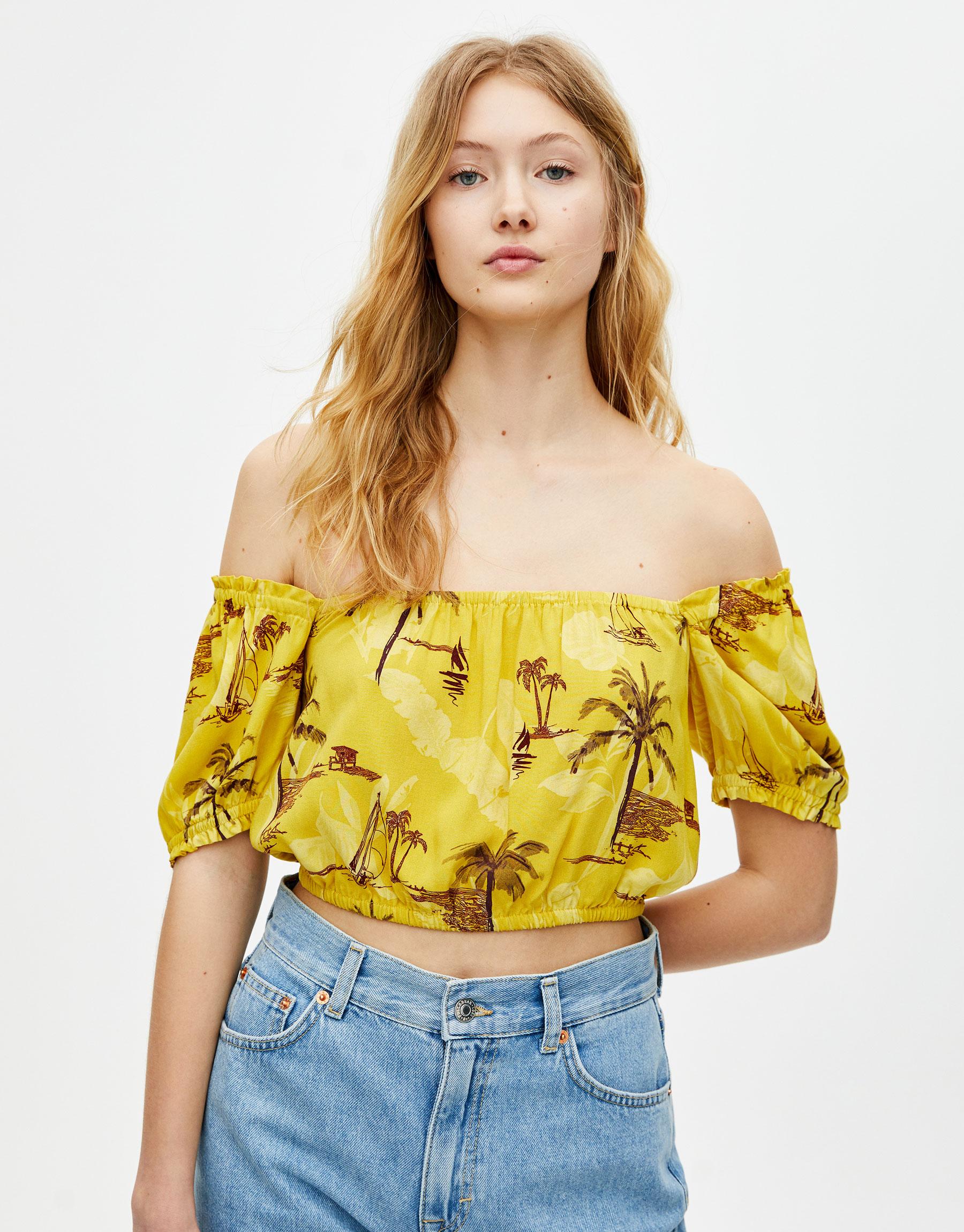 

Топ Pull & Bear 5470343305-AAZP S Желтый