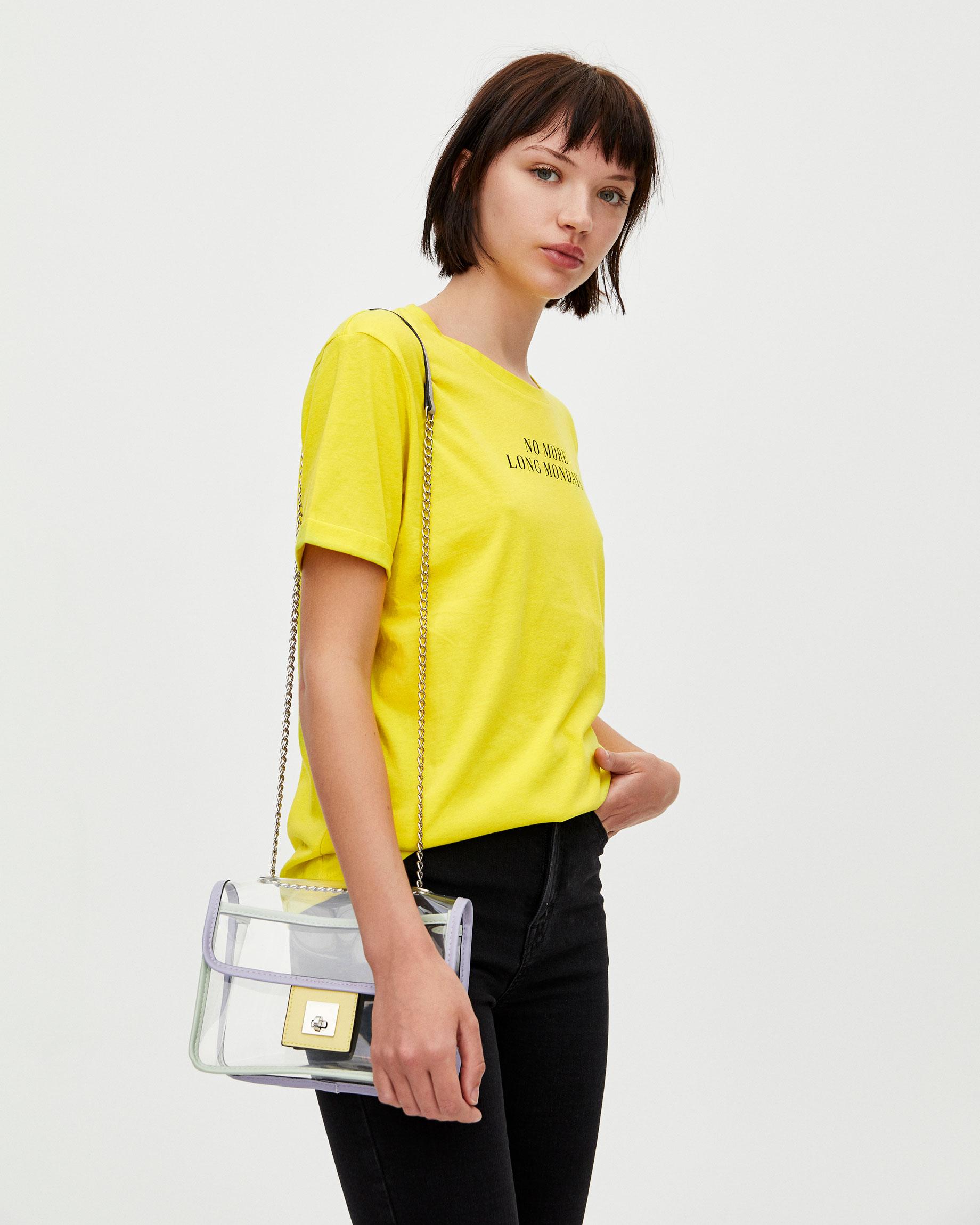 

Футболка Pull & Bear 5246310300-ACVL L Лимонная