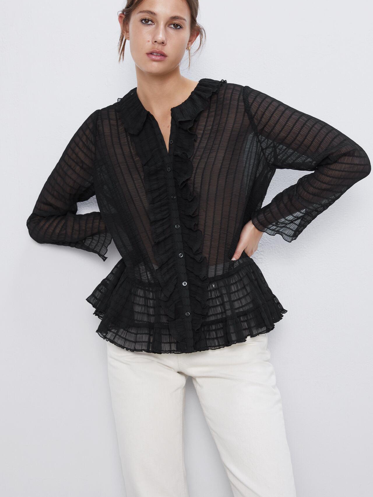 

Блузка Zara 4786282800-AAAD S Черная