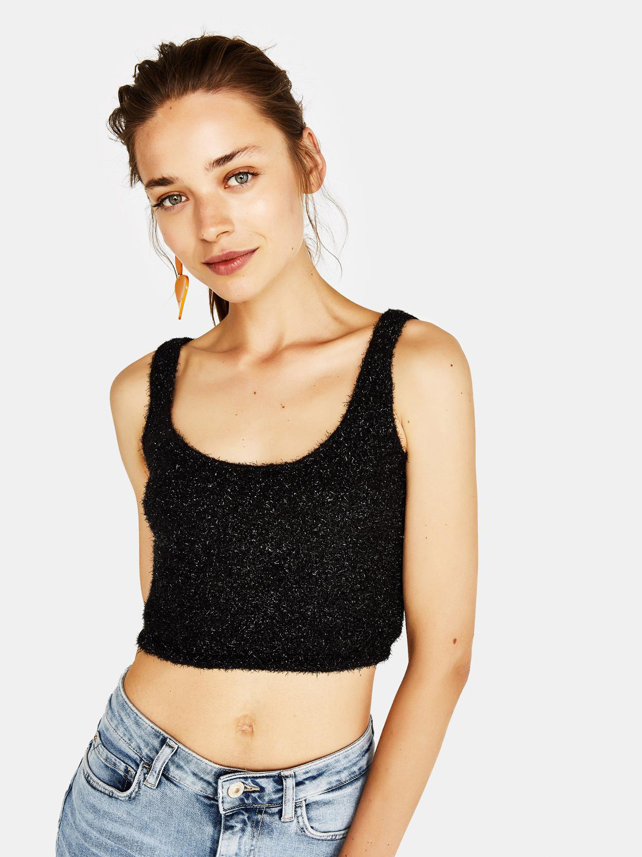 

Топ Bershka 3757115800-AAAD L Черный