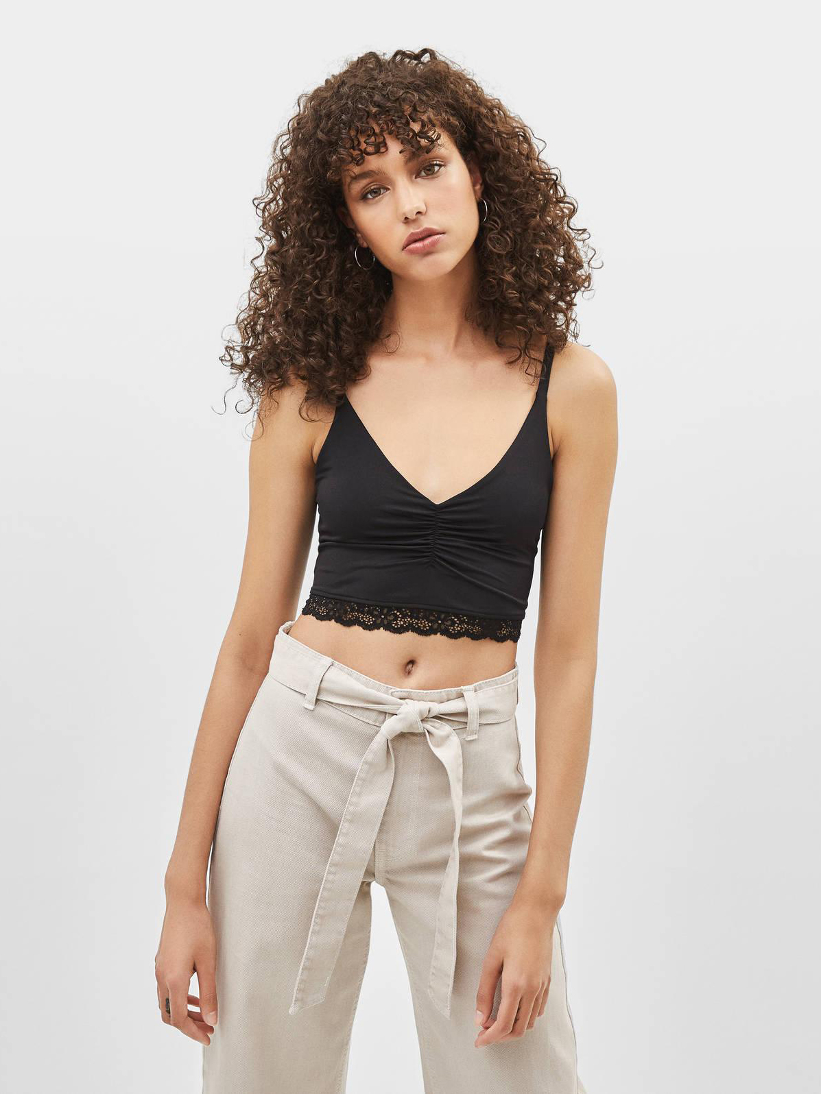 

Топ Bershka 3287187800-AAAD XS Черный