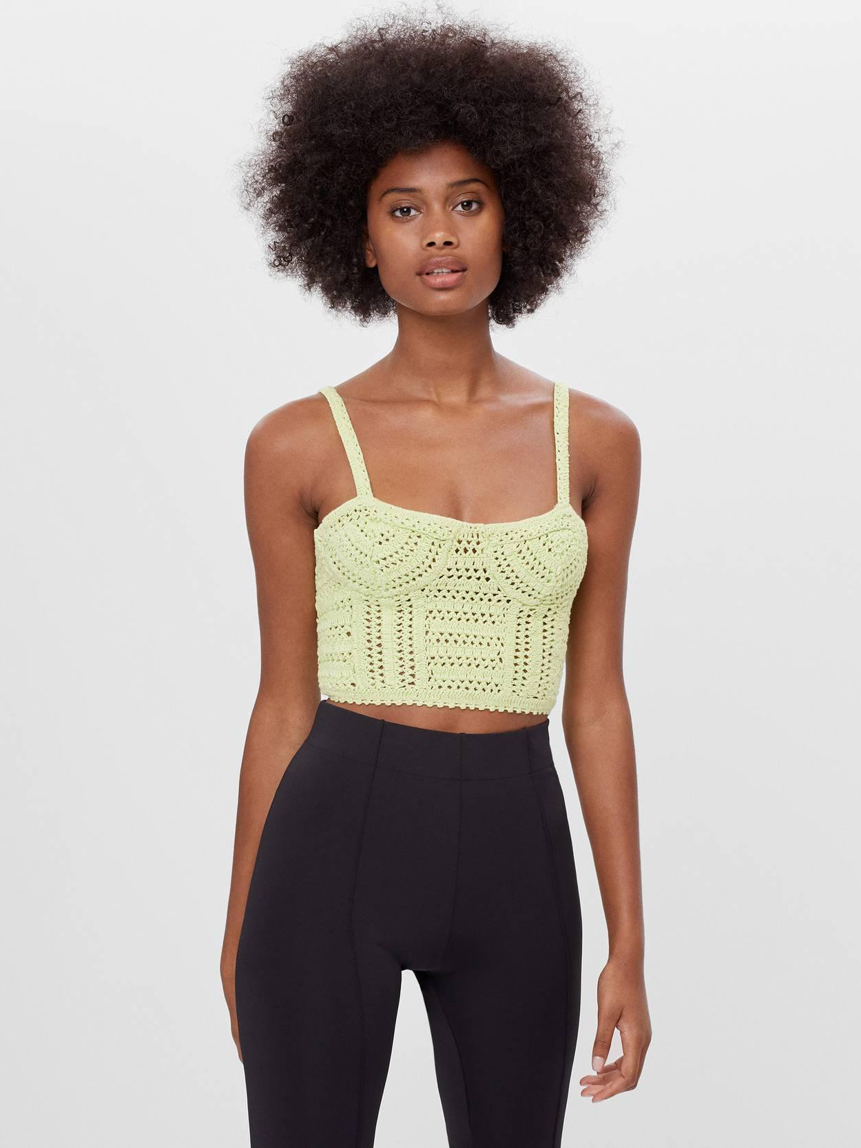

Топ Bershka 3030274520-ACWI S Салатовый