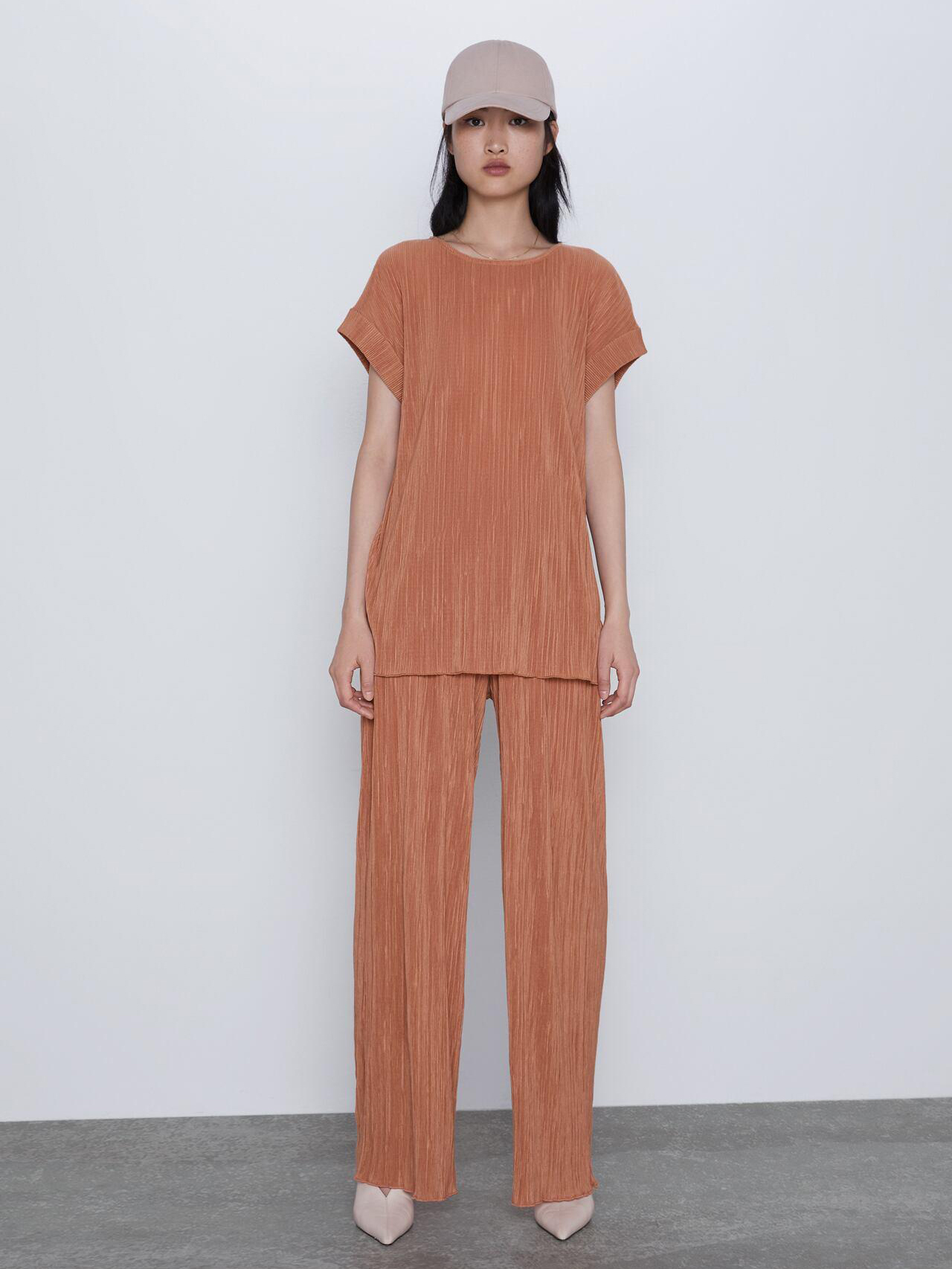 

Блузка Zara 2298454670-ACPO L Бледно-кирпичная