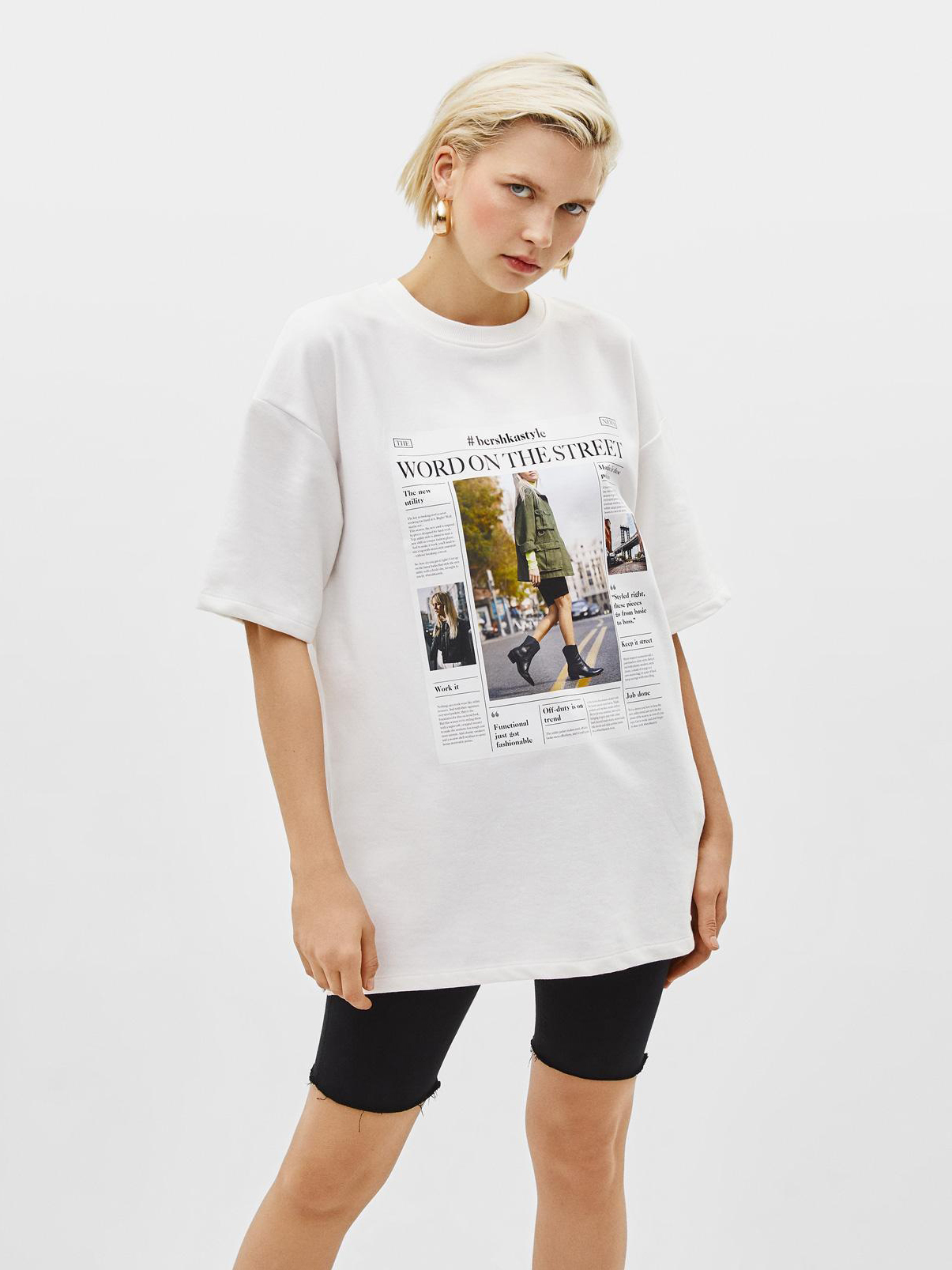 

Футболка Bershka 1817115250-AAPT XS-S Белая